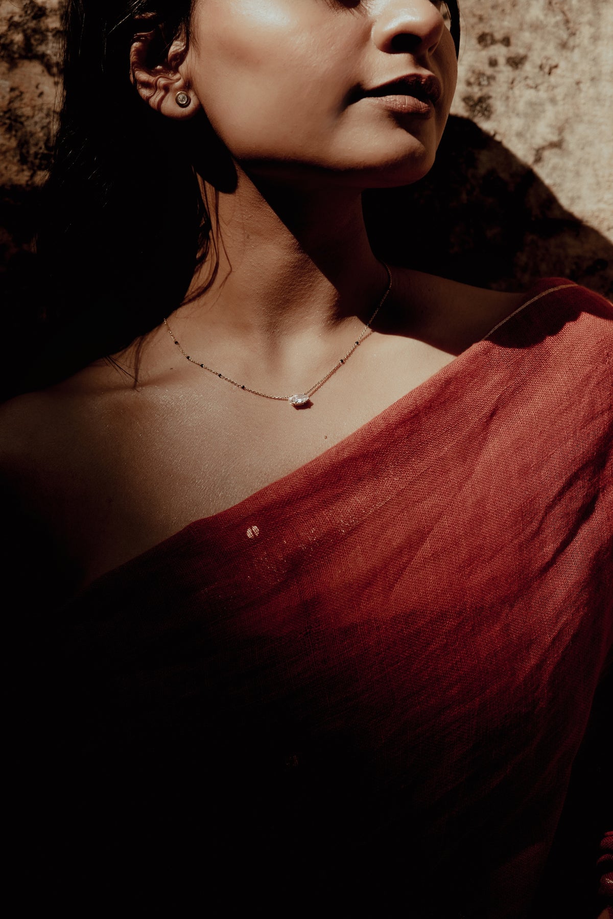 With a sari