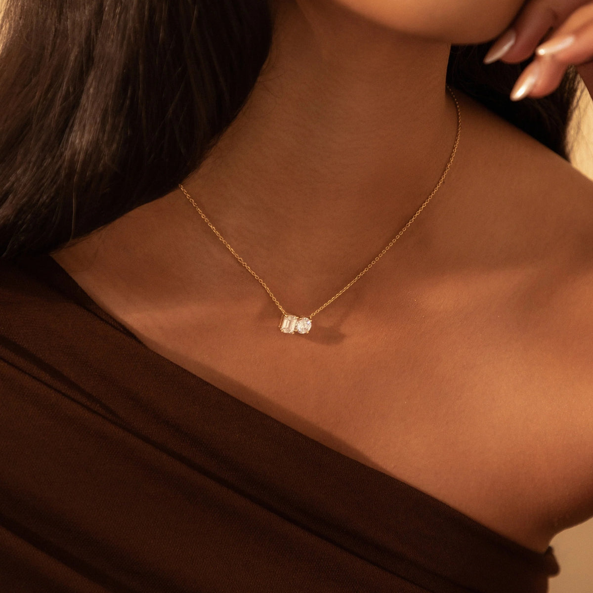 Kira Necklace on model
