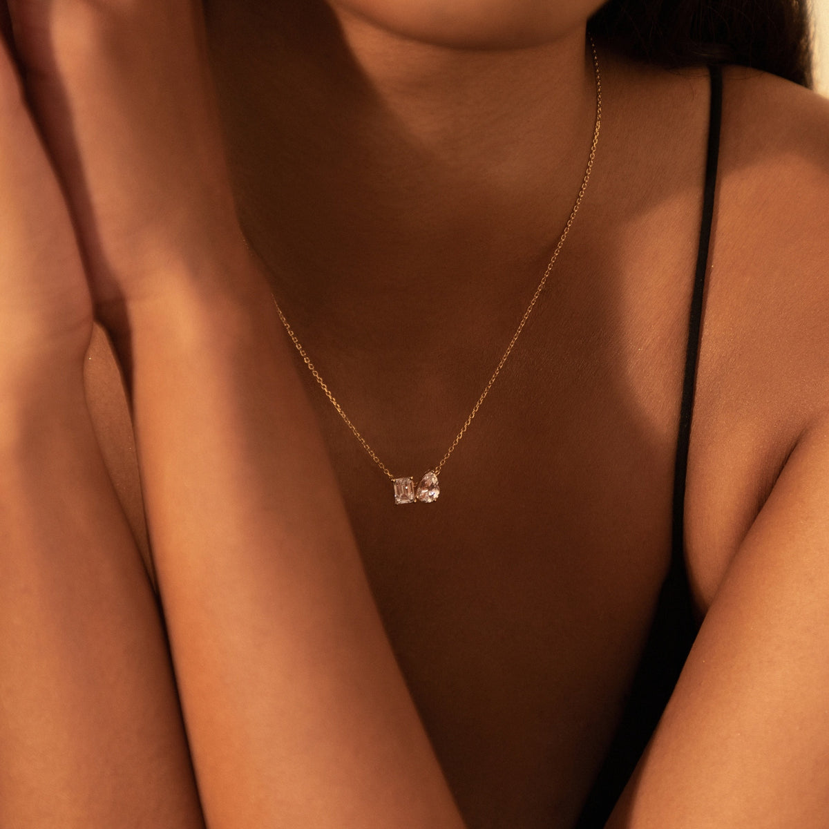 Viya Necklace on model