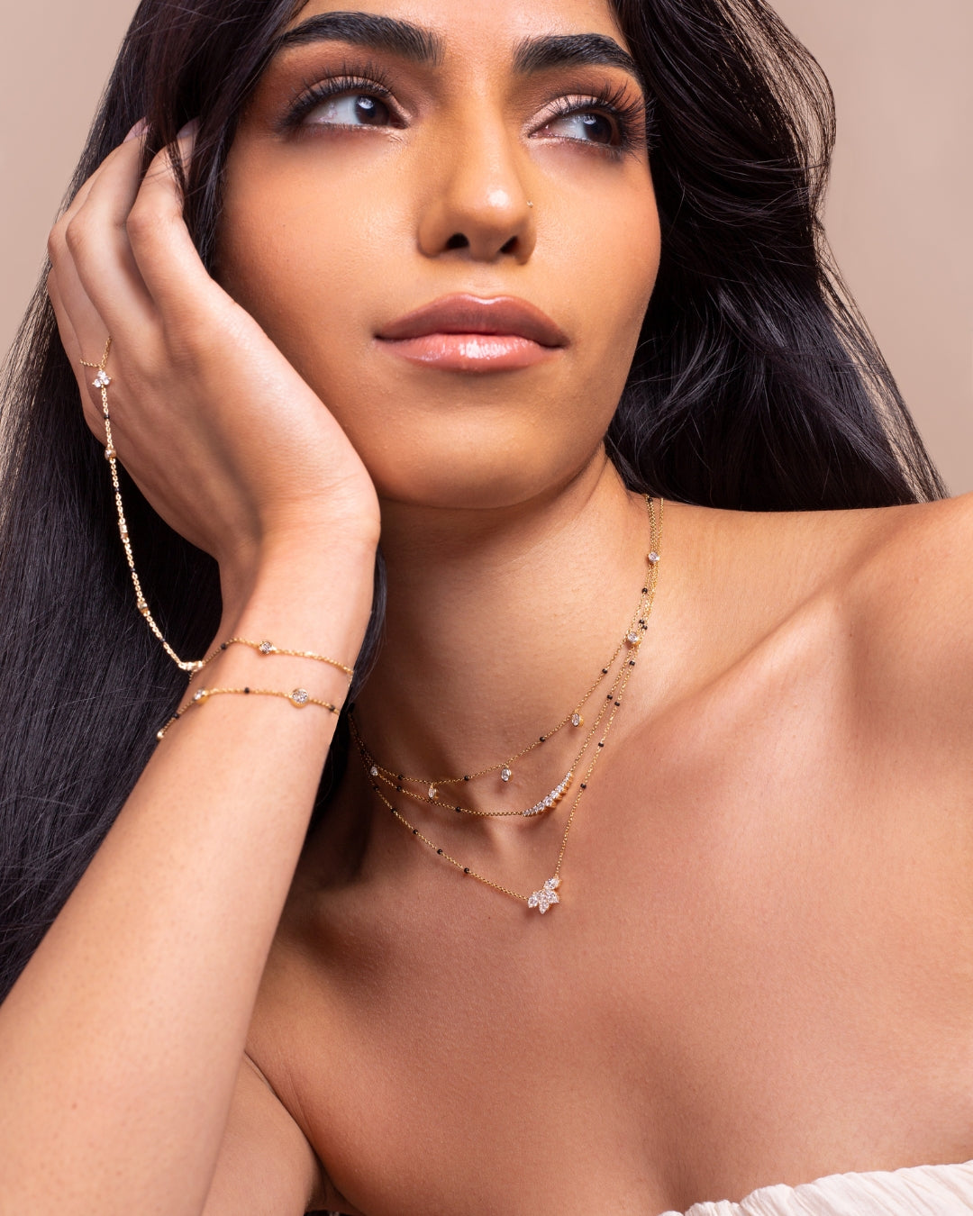 Necklaces from The Modern Mangal x Ashna Gray Ashna Collection, blending timeless tradition with modern elegance. These pieces honor heritage while celebrating individuality, designed to be a lasting symbol of strength and style beyond bridal days.