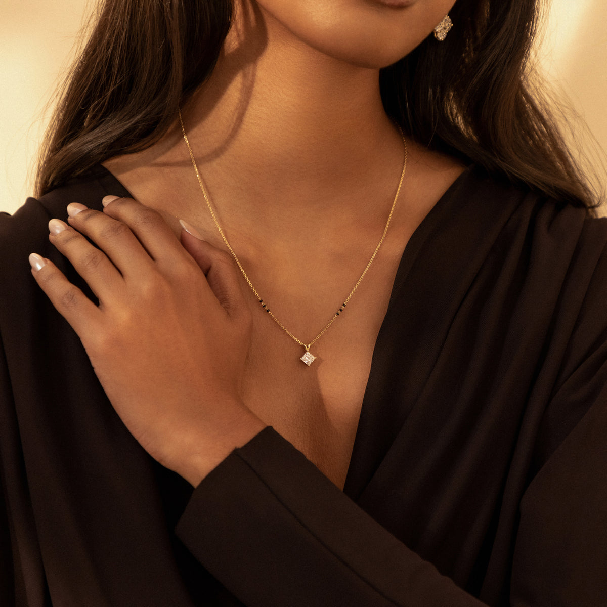 Model wearing the Chandni Mangalsutra, look 3