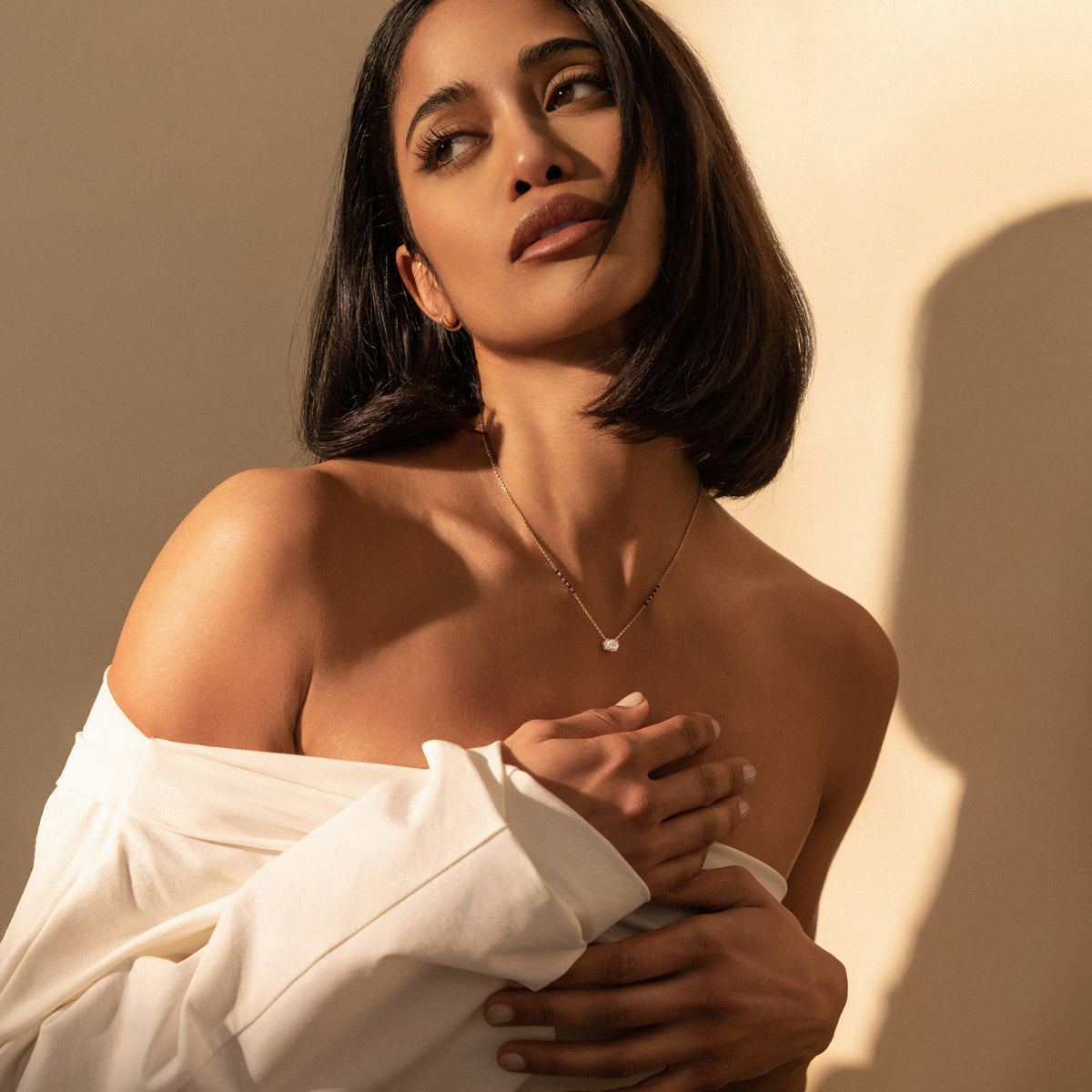 Model wearing the Nikki Mangalsutra, look 2