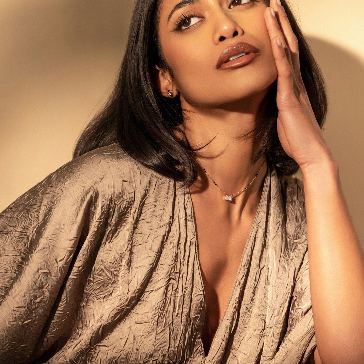 Model wearing the Radhi Mangalsutra, look 2