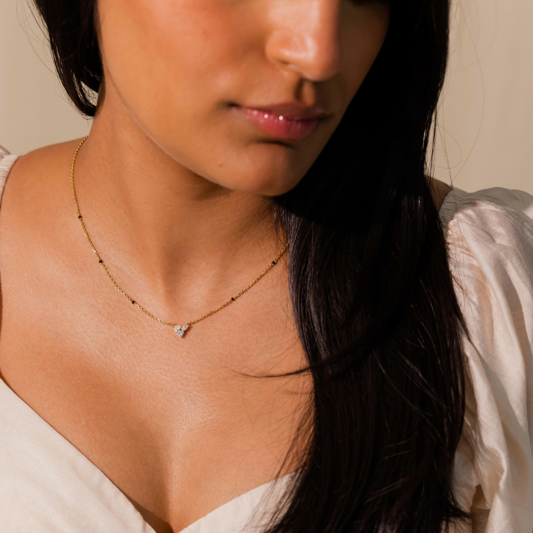 Model wearing the Reema Mangalsutra, look 2