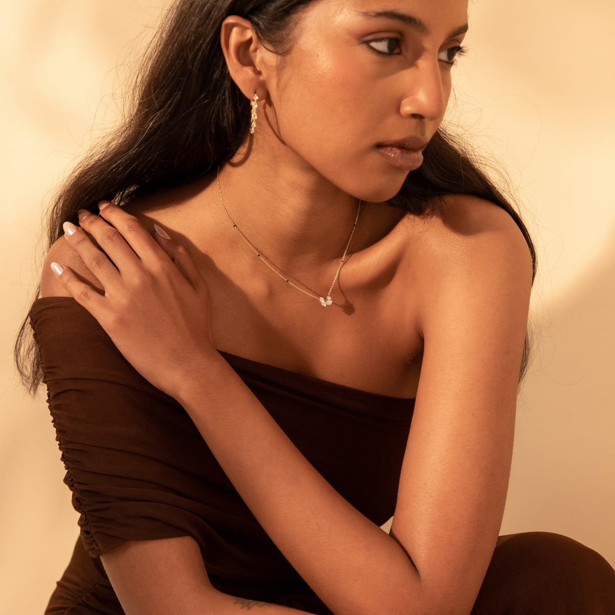 Model wearing the Seema Mangalsutra, look 3