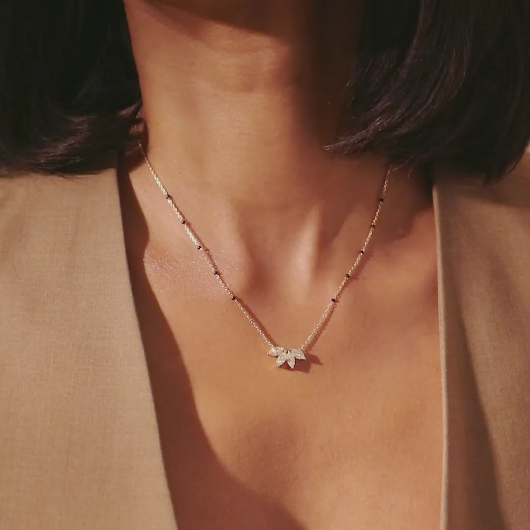 Video of the Love in Bloom Mangalsutra worn by a model